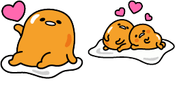 Cursor preview: Gudetama Love - 57 - cute-cursor.com