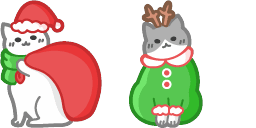 Cursor preview: Santa Deer Cats - 55 - cute-cursor.com