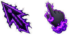 Cursor preview: Solo Leveling Shadow Arrow Monarch Hand - 57 - cute-cursor.com