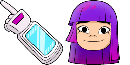 Cursor preview: Miko Glitch Techs - 60 - cute-cursor.com