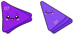 Cursor preview: Play 07 Violet Kawaii - 56 - cute-cursor.com