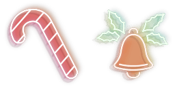Cursor preview: Candy Cane Bell - 61 - cute-cursor.com