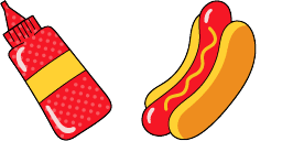 Cursor preview: Hotdog Ketchup - 28 - cute-cursor.com