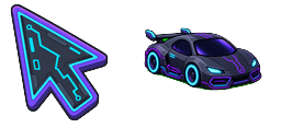 Cursor preview: Neon Racer - 55 - cute-cursor.com