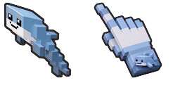 Cursor preview: Voxel Dolphin - 61 - cute-cursor.com