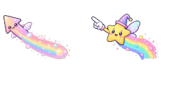 Cursor preview: Cute Shooting Star - 65 - cute-cursor.com