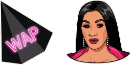 Cursor preview: Cardi B Cursors - 57 - cute-cursor.com