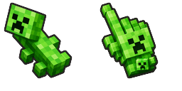 Cursor preview: Voxel Creeper - 62 - cute-cursor.com