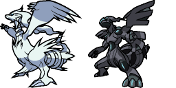 Cursor preview: Reshiram and Zekrom - 61 - cute-cursor.com