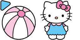 Cursor preview: Cute Cursor Pack - Hello Kitty & Pink Beach Ball - 1 - cute-cursor.com