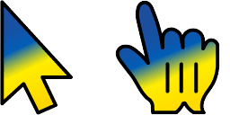 Cursor preview: Ukrainian Flag - 66 - cute-cursor.com