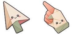 Cursor preview: Paper Fold Facets - 62 - cute-cursor.com