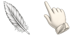Cursor preview: Cute Pencil Feather - 65 - cute-cursor.com