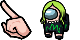 Cursor preview: Billie Eilish Crewmate - 60 - cute-cursor.com