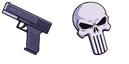 Cursor preview: Marvel The Punisher - 48 - cute-cursor.com