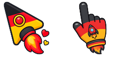 Cursor preview: Cute Germany Rocket - 65 - cute-cursor.com