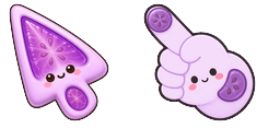 Cursor preview: Grape Daifuku - 60 - cute-cursor.com