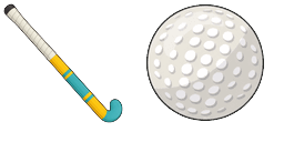 Cursor preview: Field Hockey Stick and Dimpled Ball - 16 - cute-cursor.com