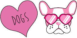 Cursor preview: Heart Dog - 66 - cute-cursor.com