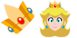 Cursor preview: Princess Peach - 66 - cute-cursor.com