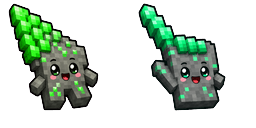 Cursor preview: Cute Minecraft Emerald Ore - 63 - cute-cursor.com