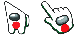 Cursor preview: Among Us Bangladesh Flag Colors - 64 - cute-cursor.com