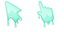 Cursor preview: Mint Foam Squiggle Drip - 65 - cute-cursor.com