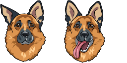 Cursor preview: German Shepherd - 66 - cute-cursor.com