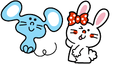 Cursor preview: Bunny and Matty - 65 - cute-cursor.com