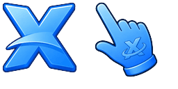 Cursor preview: Electric Blue X - 67 - cute-cursor.com