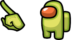 Cursor preview: Avocado Crewmate - 5 - cute-cursor.com