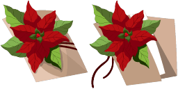 Cursor preview: Poinsettia Bloom - 66 - cute-cursor.com
