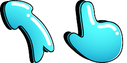 Cursor preview: Aqua Cute - 66 - cute-cursor.com