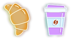 Cursor preview: Croissant - 66 - cute-cursor.com