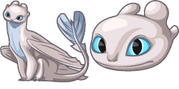 Cursor preview: Light Fury HTTYD - 66 - cute-cursor.com