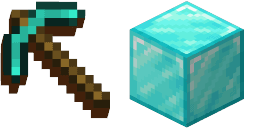 Cursor preview: Diamond Pickaxe Block - 66 - cute-cursor.com