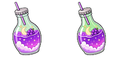 Cursor preview: Violet Galaxy Sip Cursor - 66 - cute-cursor.com