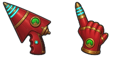 Cursor preview: Red Retro Sci Fi Raygun - 67 - cute-cursor.com