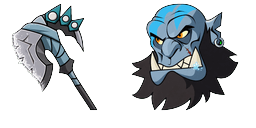 Cursor preview: Frost Xull Axe Cursor - 1 - cute-cursor.com