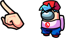 Cursor preview: FNF Boyfriend Crewmate - 1 - cute-cursor.com