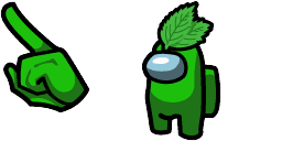 Cursor preview: Mint Mouse Crewmate - 1 - cute-cursor.com