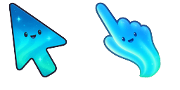 Cursor preview: Minimal Gradient Ocean Dolphin - 1 - cute-cursor.com