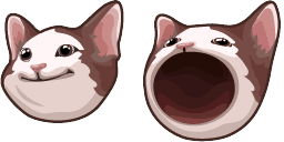 Cursor preview: Pop Cat Meme - 1 - cute-cursor.com