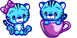 Cursor preview: Whimsy Blue Berry - 1 - cute-cursor.com