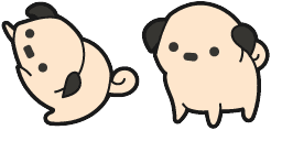 Cursor preview: Cute Pug - 1 - cute-cursor.com