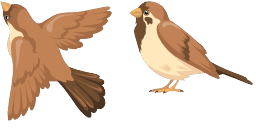 Cursor preview: Sparrow - 66 - cute-cursor.com