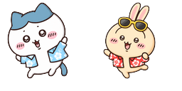 Cursor preview: Chiikawa Hachiware and Usagi Hawaiian Shirts - 67 - cute-cursor.com