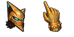 Cursor preview: Cute Wakanda Shuri Gold - 1 - cute-cursor.com