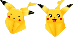 Cursor preview: Origami Pikachu - 1 - cute-cursor.com