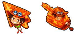 Cursor preview: One Piece Ace Fire Fist - 1 - cute-cursor.com